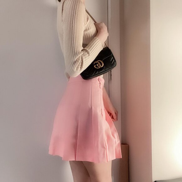 American apparel pleated tennis skirt in pink - Picture 3 of 4